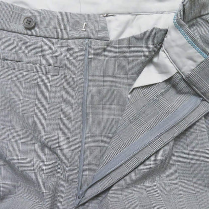マンド GLEN CHECK TUCK WIDE PANTS ポリエステルレーヨンパンツ