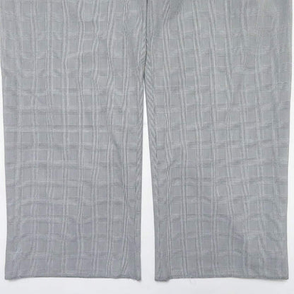 マンド GLEN CHECK TUCK WIDE PANTS ポリエステルレーヨンパンツ