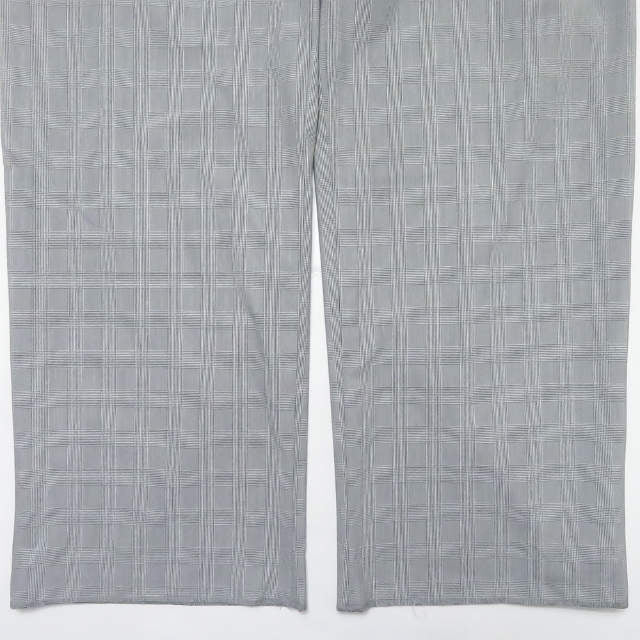 マンド GLEN CHECK TUCK WIDE PANTS ポリエステルレーヨンパンツ