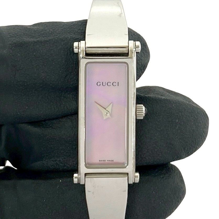 グッチ ステンレススチール クォーツ腕時計