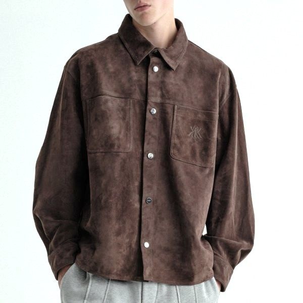 キスニューヨークシティ Suede Apollo Shirt ラムスエードシャツジャケット