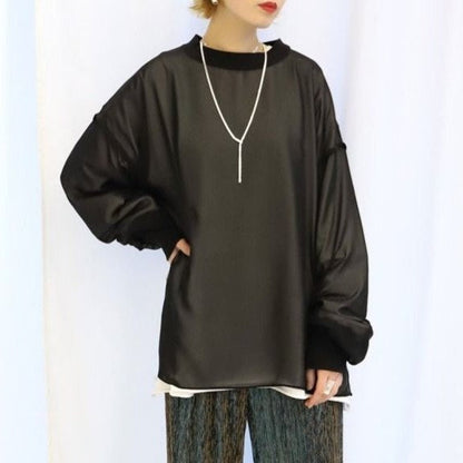 シティショップ CHIFFON LONG T-SHIRT シフォン長袖Tシャツ