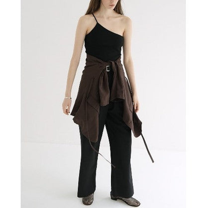 クラネ ONE SHOULDER RIB タンクトップ