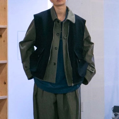 my beautiful landlet メルトン ファブリック ウール ベスト