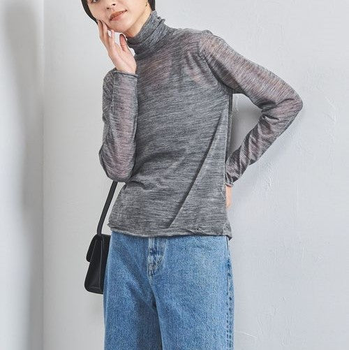 ユナイテッドアローズ ALP P アルパカポリエステルタートルネックニット