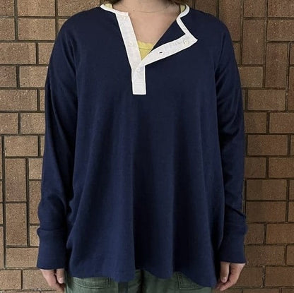 Pilgrim Surf+Supply ヘンリー ネック カット アンド ソーン Tシャツ
