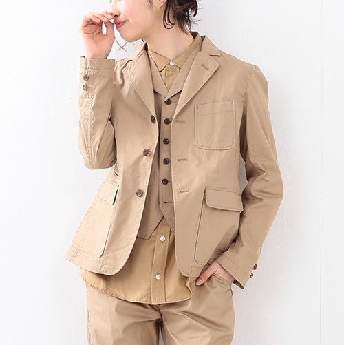 BEAMS BOY ダンプ 3 ボタン コットン ジャケット