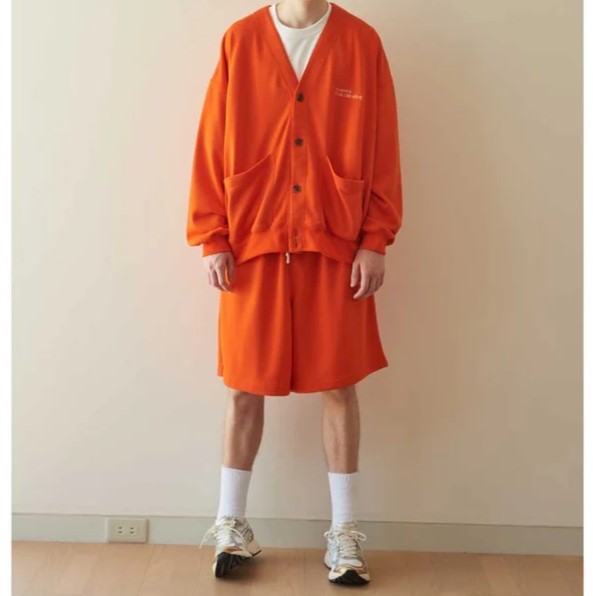 ストライプフォークリエイティブ SWEAT CARDIGAN ポリエステルカーディガン