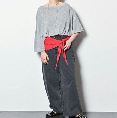 オー 25SS COTTON NAYLON ニットTシャツ