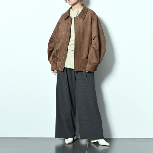 シティショップ FAUX SUEDE VOLUME BLOUSON フェイクスエードジャケット