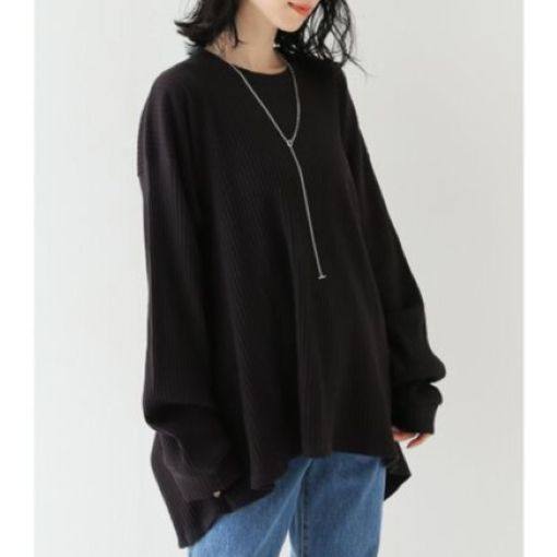 ベースレンジ SHAW LONG SLEEVE オーガニックコットンフリースリブカットソー