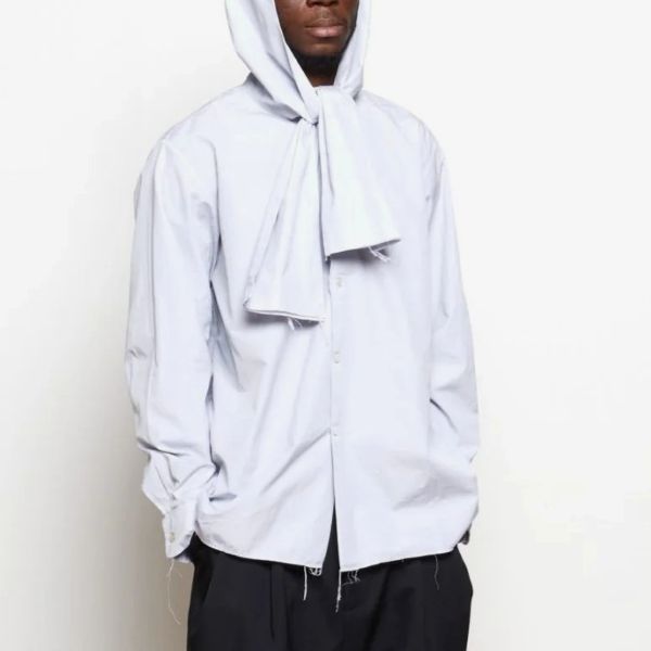 カミエル フォートヘンス HOODED SCARF SHIRT コットン シャツ