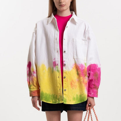 MSGM 3641MDE235T コットン デニム シャツ