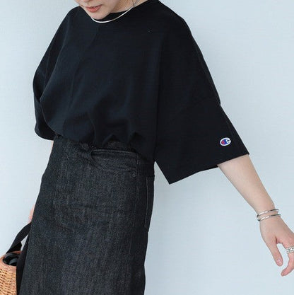 Champion x Ray BEAMS オーバーサイズ Tシャツ ブラック M