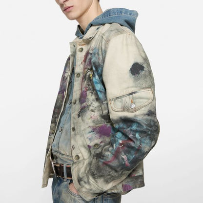 アクネストゥディオズ TROMPE L'OEIL PRINT JACKET コットンデニムジャケット