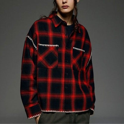 ビーオムニボー HAND STITCH SHIRT コットンシャツ