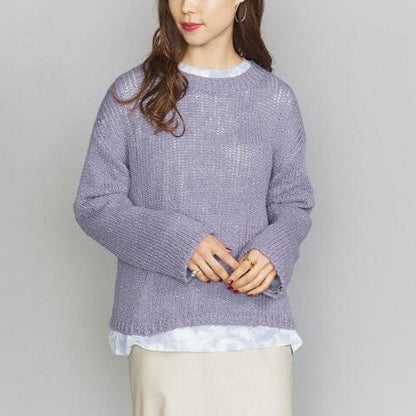 BEAUTY&YOUTH UNITED ARROWS ルーズニット パープル