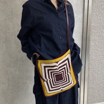 ドリスヴァンノッテン BW241-SCARF218-736 キュプラ レザーショルダーバッグ