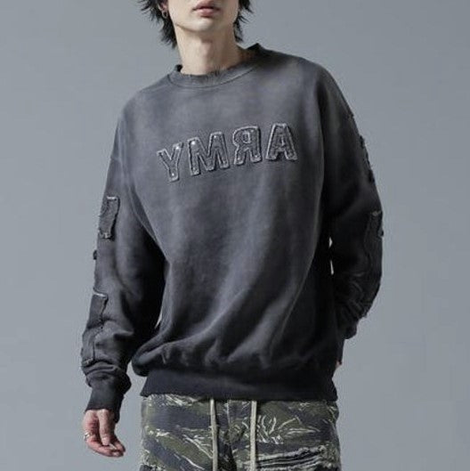 ダンケシェーン SPRAYED CREW NECK SWEAT コットンスウェット