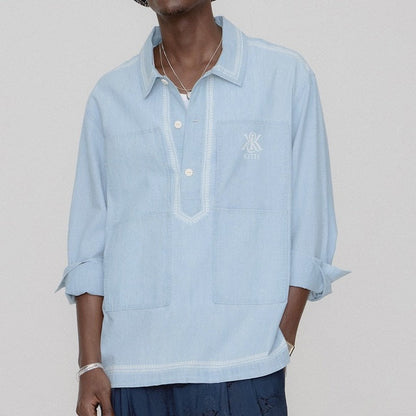 キスニューヨークシティ CHAMBLAY PATERSON SHIRT コットン混 シャツ