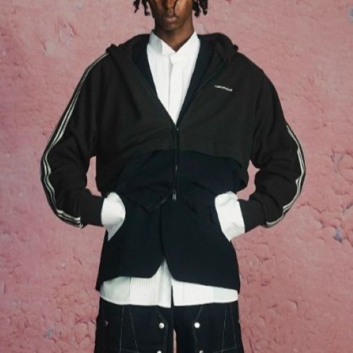 フォーサムワン FO LAYERED SWEAT HOODIE コットンパーカー