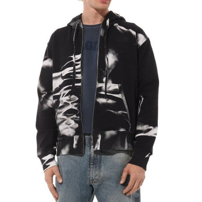 メゾンマルジェラ PRINT ZIP HOODIE コットンパーカー