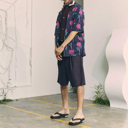 SASQUATCHfabrix. ROSE SAFARI 半袖 レーヨン シャツ