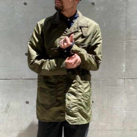 エンジニアードガーメンツ ロングロガージャケット フライトサテン アウター