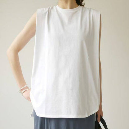 サクラ PREMIUM COTTON ノースリーブトップス