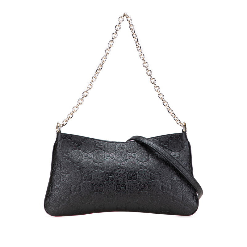 グッチ GG エンブレム レザー 2WAY ショルダー バッグ