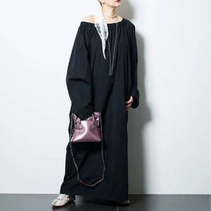 シティショップ OFF SHOULDER DRESS コットンワンピース