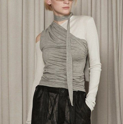 プランクプロジェクト One Shoulder Layered Top カットソー