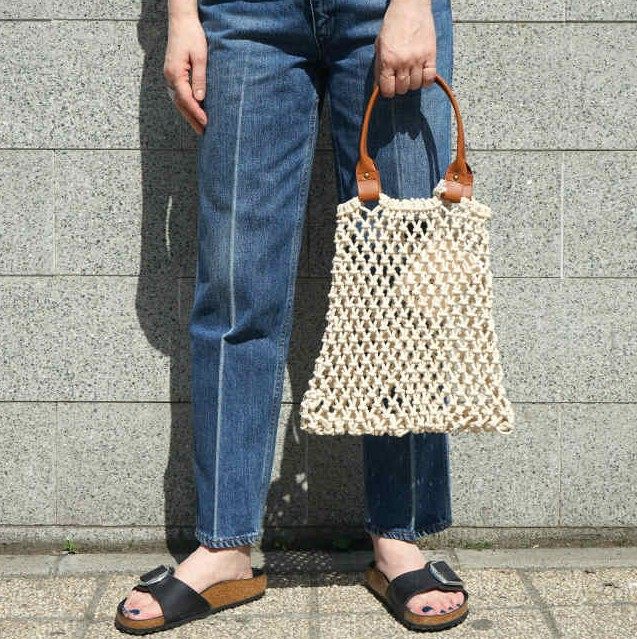 メゾンエヌアッシュパリ GOA コットンレザー トートバッグ