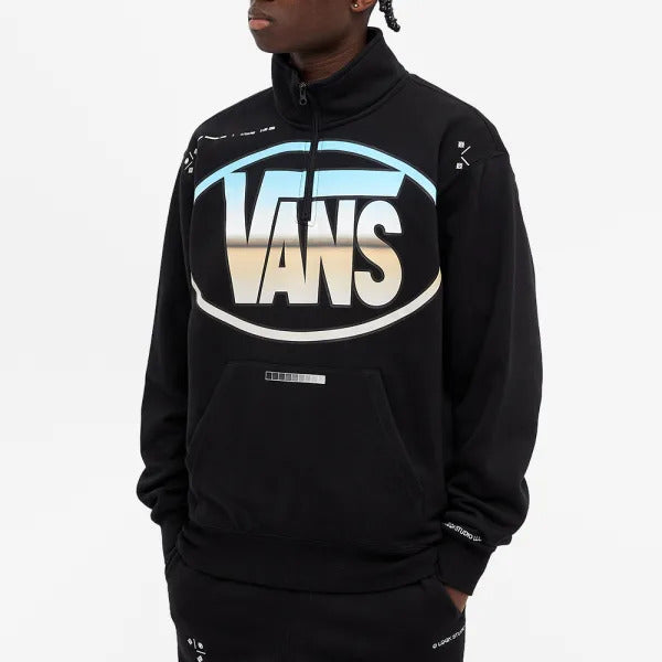 LQQK STUDIO × VANS VAULT クォーター ジップ トップ コットン ブレンド スウェットシャツ (限定)