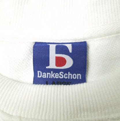 Danke Schon ロゴ刺繍 クルーネック スウェット L ホワイト