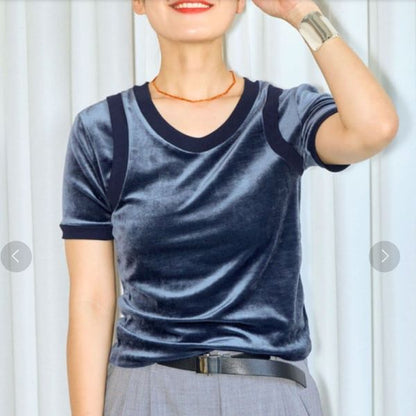 CITYSHOP BICOLOR VELVET T SHIRT Tシャツ