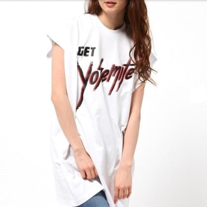 CHEDコットンノースリーブTシャツ