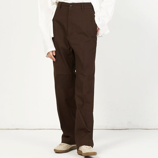 ザシンゾーン WASHED HIGH WAIST CHINO コットンポリエステルパンツ