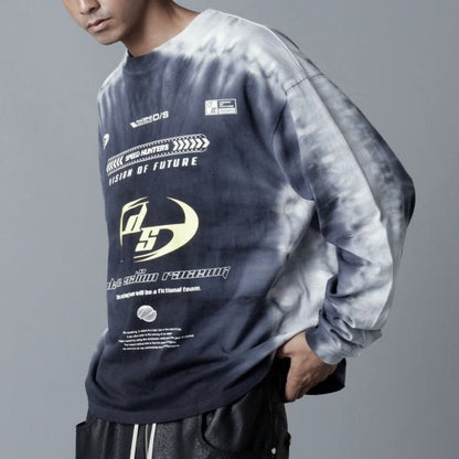 ダンケシェーン TIEDYE L S TEE RACING コットン長袖トップス