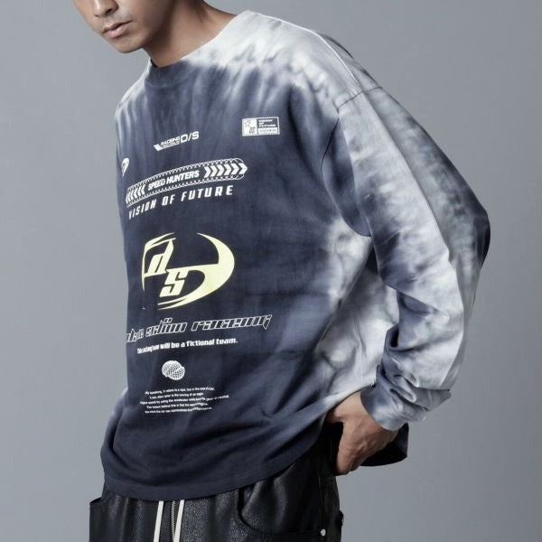 ダンケシェーン TIEDYE L S TEE RACING コットン長袖トップス