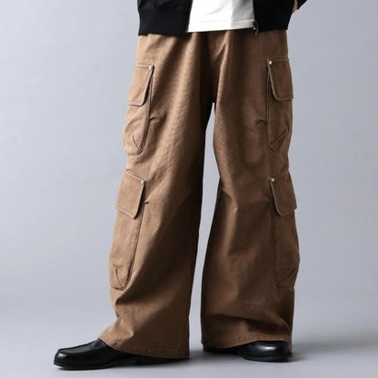 ダンケシェーン DUCK FLARE BAGGY CARGO PANTS コットンパンツ