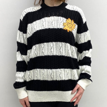 tao コム デ ギャルソン SHUN SUDO フラワー 刺繍 ウール ニット