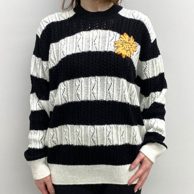 tao コム デ ギャルソン SHUN SUDO フラワー 刺繍 ウール ニット