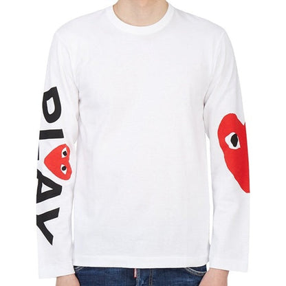 プレイコムデギャルソン ビッグハート コットン長袖Tシャツ