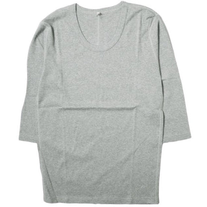 Koko ソリッド Uネック 3/4 スリーブ Tシャツ L グレー