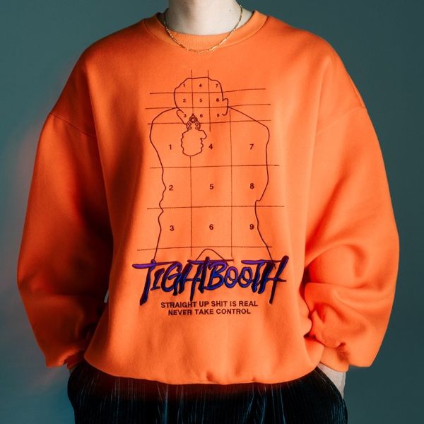 タイトブースプロダクション REVENGE MAN CREW SWEAT コットンポリエステルスウェット