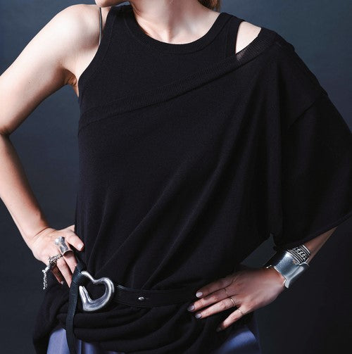 オー 25SS COTTON NAYLON ニットTシャツ