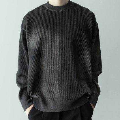 ssstein DISCOLORATION RIB KNIT LS コットンナイロン ニット