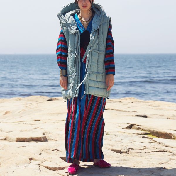 77circa×WILDTHINGS SEPARATE HOOD PADDING LIFE VEST ナイロン 中綿ベスト