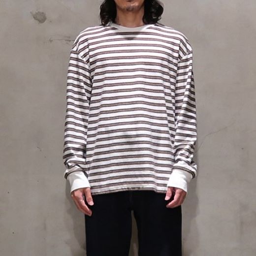 アンユーズド ロングスリーブボーダーTシャツ コットン 長袖Tシャツ
